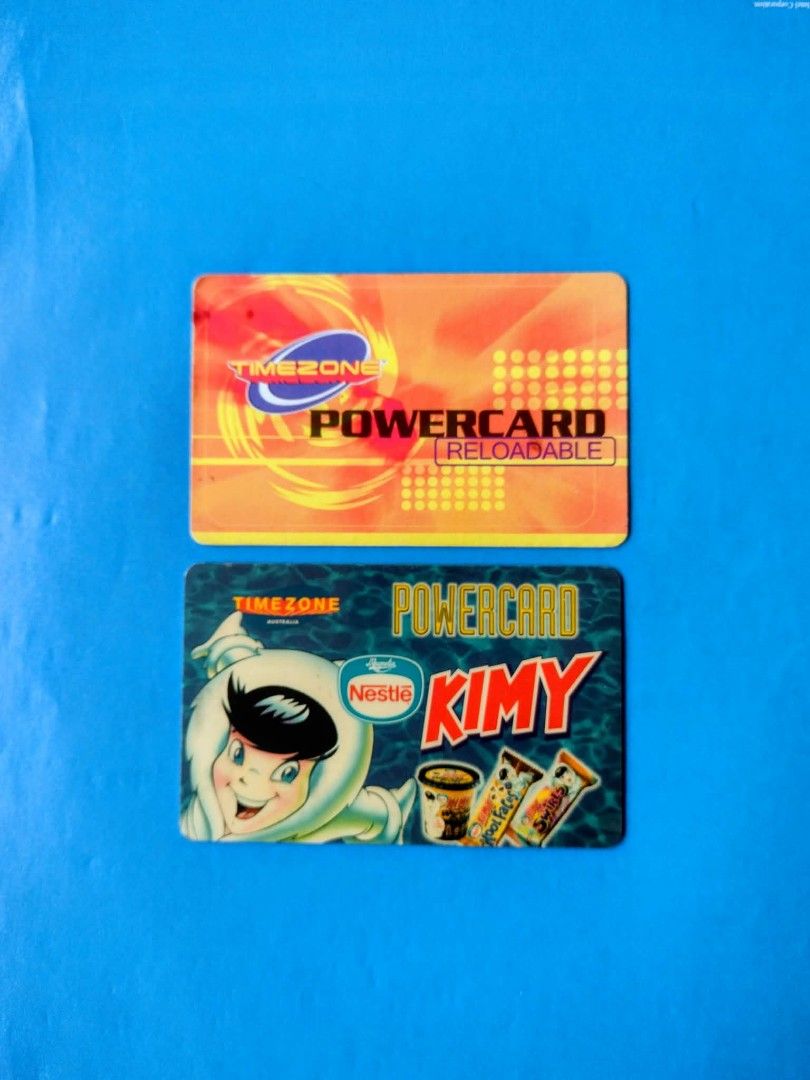 Timezone Powercard Reloadable Game Card (Category: Raw Singles) located in Manila. Submitted by darkbloodmoon (Listing ID 1461360313, Image 1). Description: - Two Timezone Powercards for sale. - One standard reloadable card. - One special Kimi edition card featuring Nestle products. - Both cards are reloadable. - Use for gameplay at any Timezone arcade. - Great for arcade fun and your next visit!.