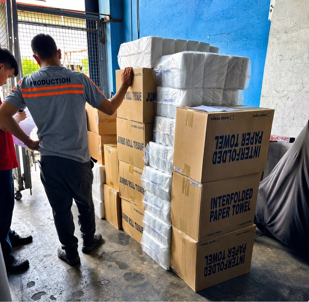 Tissue Supplies (Category: Sanitary Hygiene) located in Cabanatuan. Submitted by valinoventures (Listing ID 1461419327, Image 3). Description: Valino PrimeValue Consumer Goods Trading Regular Client Pricelist Interfolded Paper Towel – 150 Sheets (VP) • ₱800.00 / bundle • ₱830.00 / case Interfolded Paper Towel – 175 Sheets (VP) • ₱860.00 / bundle • ₱910.00 / case Jumbo Roll Tissue – 200 Meters (VP) • ₱80.00 / roll • 16 rolls per case Quarterfolded