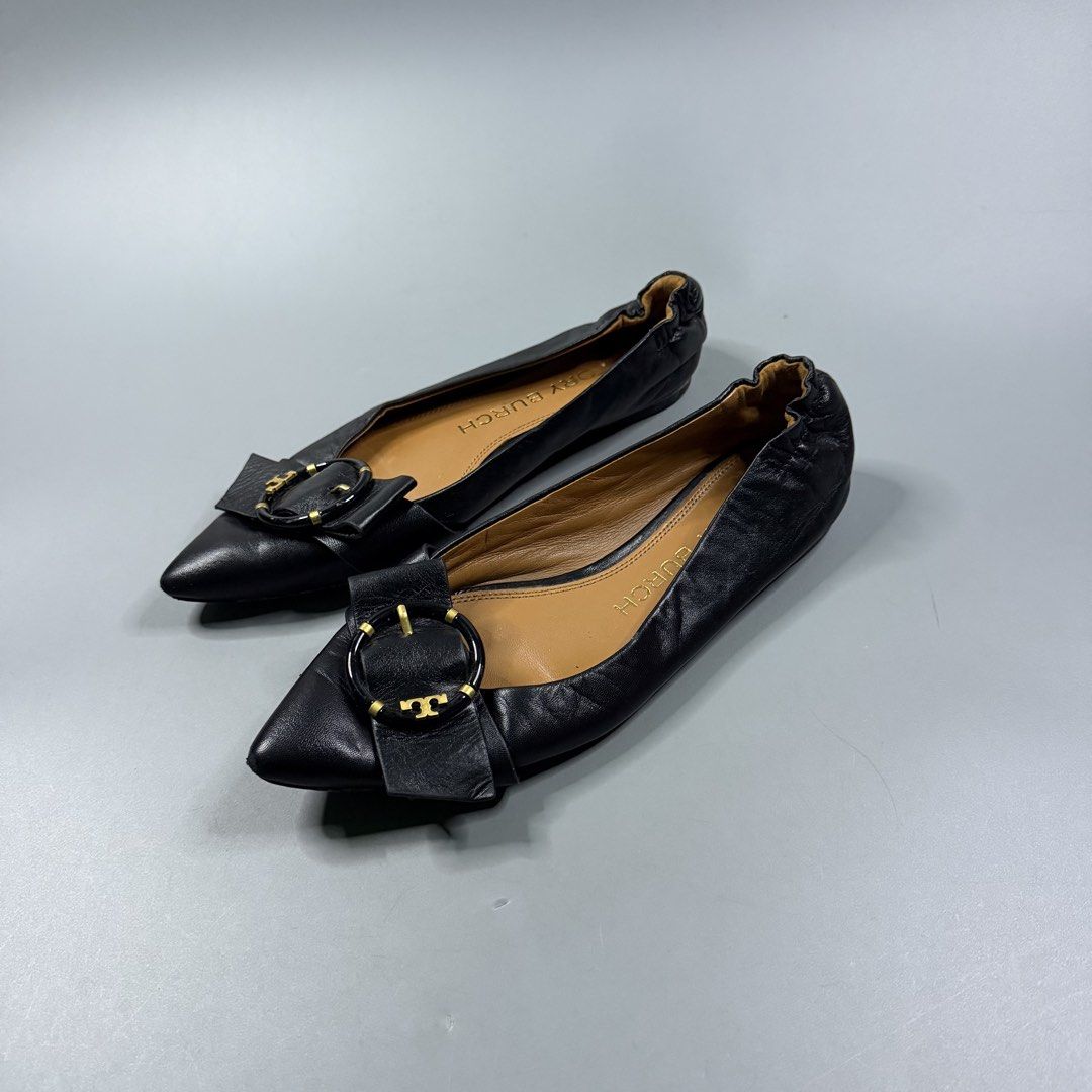 Tory Burch - Pointed Toe Metal Round Buckle Flats (Category: Flats & Sandals) located in Paranaque City. Submitted by millennial_goodz (Listing ID 1461473456, Image 3). Description: WTS Tory Burch - Pointed Toe Metal Round Buckle Flats Size 7.5 Womens Excellent to new condition Authentic DM.