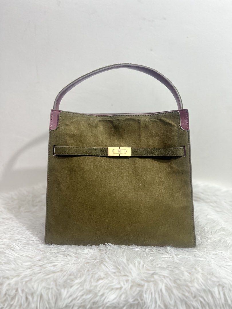 Tory Burch Lee Radziwill green Suede Bag (Category: Shoulder Bags) located in Pasay City. Submitted by vintique_2026 (Listing ID 1461431275, Image 2). Description: Tory Burch Lee Radziwill Suede Bag Condition: Good.