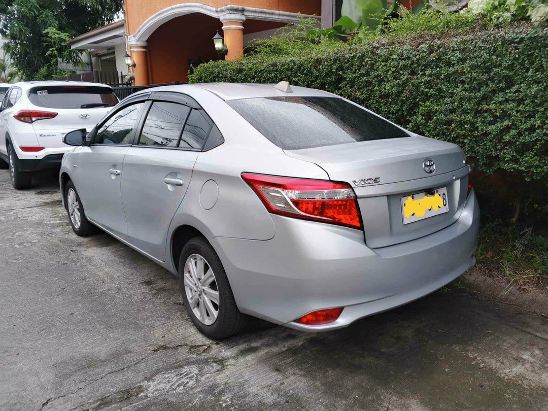 Toyota Vios 1.5 E (A) (Category: Used Cars) located in Manila. Submitted by caballeroa11402 (Listing ID 1461489316, Image 3). Description: Vios 1.3E gas Year Model: 2017 ODO: 44k Color: thermalyte Silver Brand new tires(15’ kumho), brand new AC evaporator. Headlight & fog lamps LED Asking price: 380k slightly negotiable.
