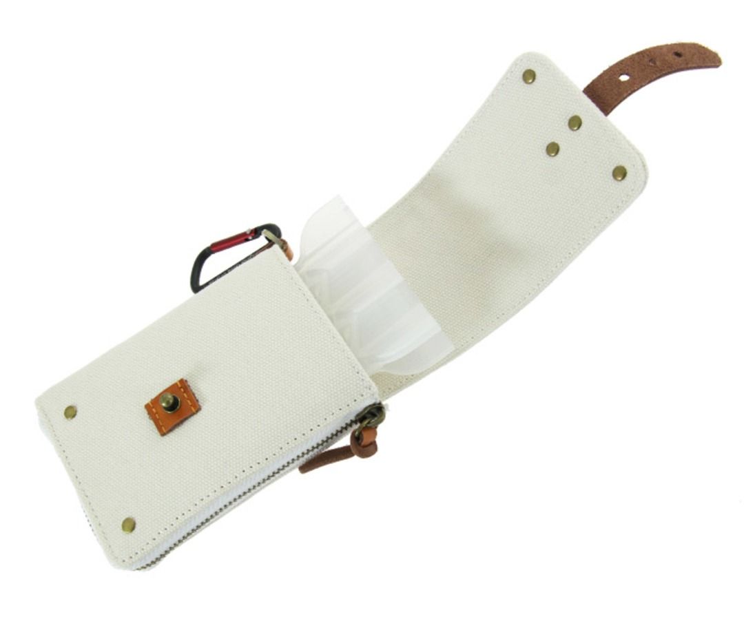 TRINIDAD Elephant Darts Case - Canvas & Leather (Category: Luxury Bags & Wallets) located in Dasmarinas. Submitted by krm_japan-items (Listing ID 1461364231, Image 3). Description: - TRINIDAD 'Elephant' Darts Case - Made with durable canvas and soft leather - Large capacity for darts, tips, and cards - Features a holder for barrels - Includes a pocket for bills - Comes with a carabiner and YADOKARI strap - Available color: White.