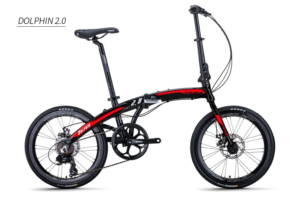TRINX Dolphin 2.0 Folding Bicycle (Category: Bicycles) located in Manila. Submitted by jamesdela.cruz2 (Listing ID 1461326129, Image 2). Description: - TRINX Dolphin 2.0 folding bike - Sleek black frame with vibrant red and orange accents - Reliable disc brakes on both front and rear wheels - 20-inch wheels for a smooth ride - Perfect for easy commuting and convenient storage - Folds down quickly and effortlessly - more pics to share on sure buye