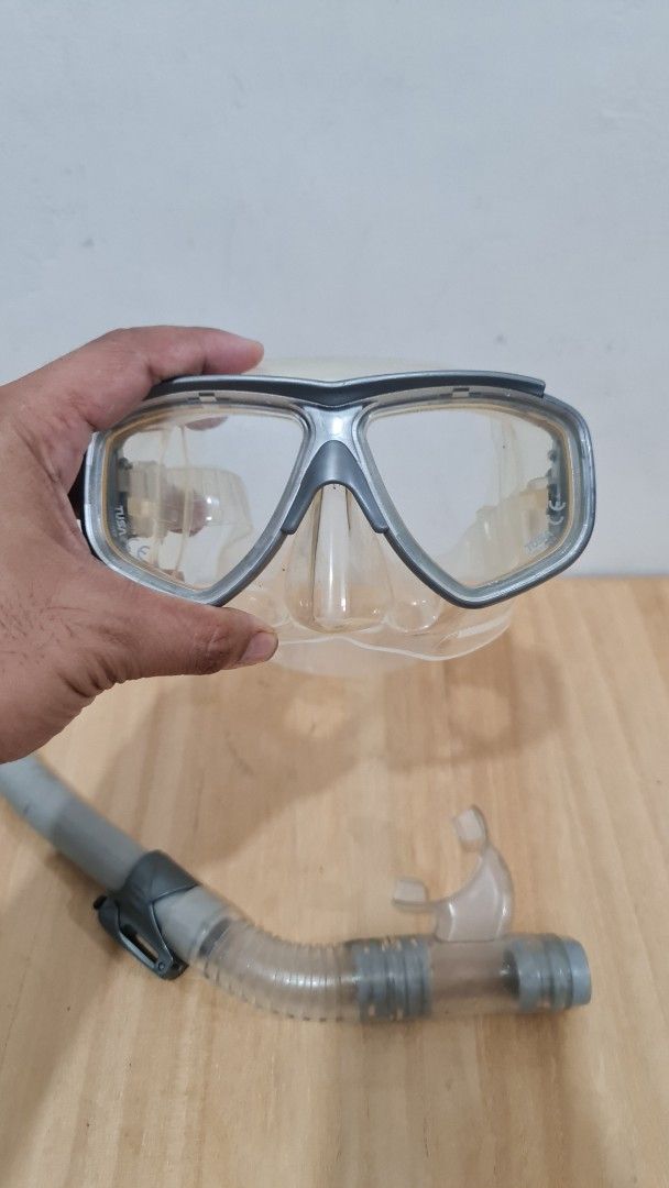 TUSA Mask and Snorkel Set (Category: Water Sports) located in Caloocan City. Submitted by royaldragon_d59aba (Listing ID 1461516772, Image 1). Description: - TUSA Snorkel Mask and Tube Set - Clear Lens Mask for unobstructed views - Flexible Snorkel Tube for comfort - Ideal for swimming and diving - Perfect for your next beach or pool trip.