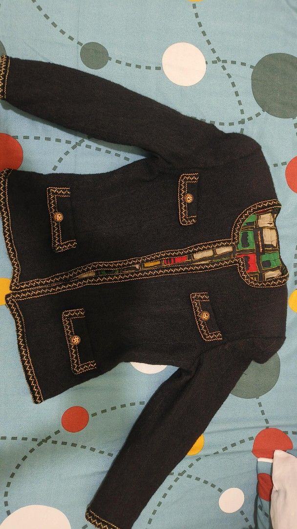 Tweed Coat (Black/Gold) (Category: Coats, Jackets and Outerwear) located in Malabon City. Submitted by jessa.sioson (Listing ID 1461482914, Image 2). Description: Selling my Preloved Tweed Coat Color Black with Gold buttons Bought in Japan Shoulder width 15" .