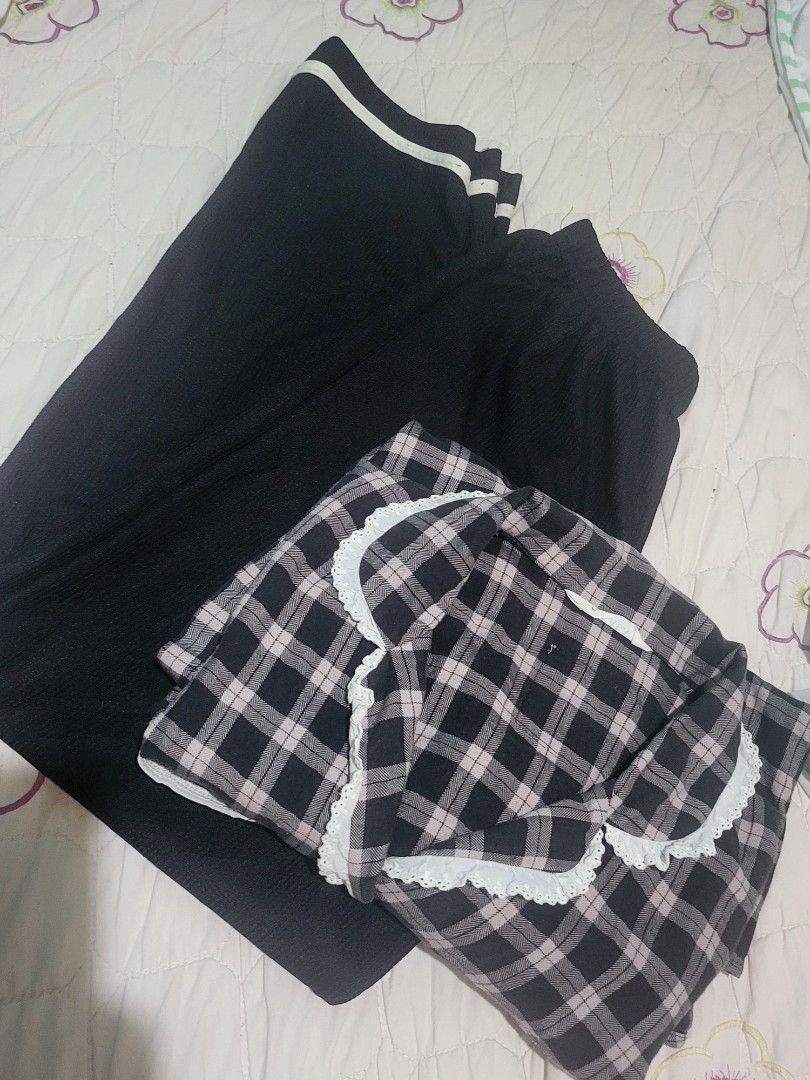 ULLALA Plaid Pajama Set with Lace Trim (Category: Undergarments & Loungewear) located in Manila. Submitted by calmmountain.887b60 (Listing ID 1461334997, Image 1). Description: - Brand: ULLALA - Style: Plaid Pajama Set - Top: Button-up with delicate lace trim - Bottoms: Matching pants included - Material: Soft and comfortable fabric - Perfect for: Lounging at home and cozy nights.