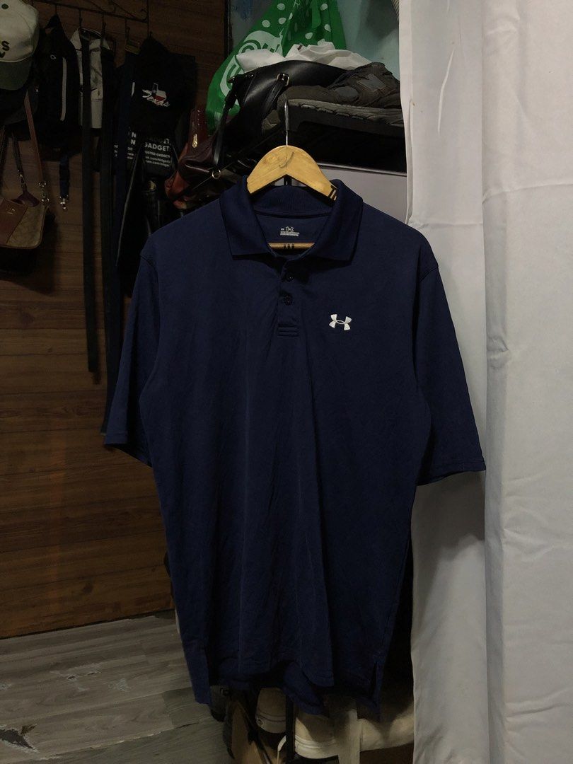 UNDER AMOUR GOLF POLO SHIRT (Category: Formal Shirts) located in Manila. Submitted by triptothrift7 (Listing ID 1461497324, Image 2). Description: pm me for fast transaction! UNDER AMOUR GOLF POLO SHIRT for only 799 size medium to large width 21.5 x 29/30 length no issue very good condition color rate 9/10 mode of payment gcash or bank transfer location Biñan laguna.