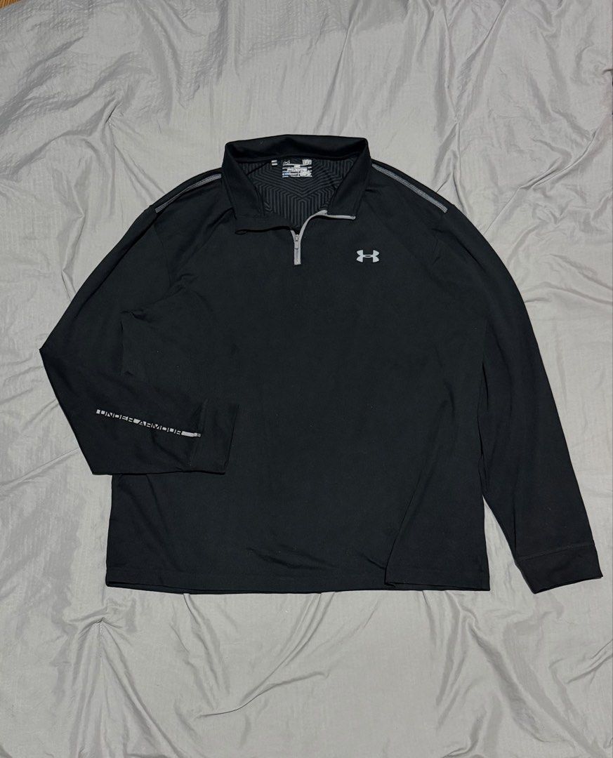 Under Armour half zip (Category: Coats, Jackets and Outerwear) located in Manila. Submitted by thra_shirts (Listing ID 1461406377, Image 2). Description: Under Armour half zip Size Large W 23/L 27 Excellent condition Authentic .