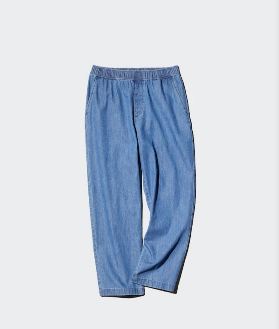 Uniqlo Cotton Relaxed Ankle Pants (Category: Jeans) located in Mandaluyong City. Submitted by ilovemyshop (Listing ID 1461358164, Image 2). Description: ❤️ Almost new, tag removed ❤️ RFS: Impulse buy, not my usual style. I preferred fitted than comfort jeans. ❤️ Available colors: Light blue Dark blue Khaki/Cream Stripe ❤️ Kindly check photos of inside tag, string and waistline seams as proof that it's still new. ❤️ Bought @ 990 in SM Megamall Uni