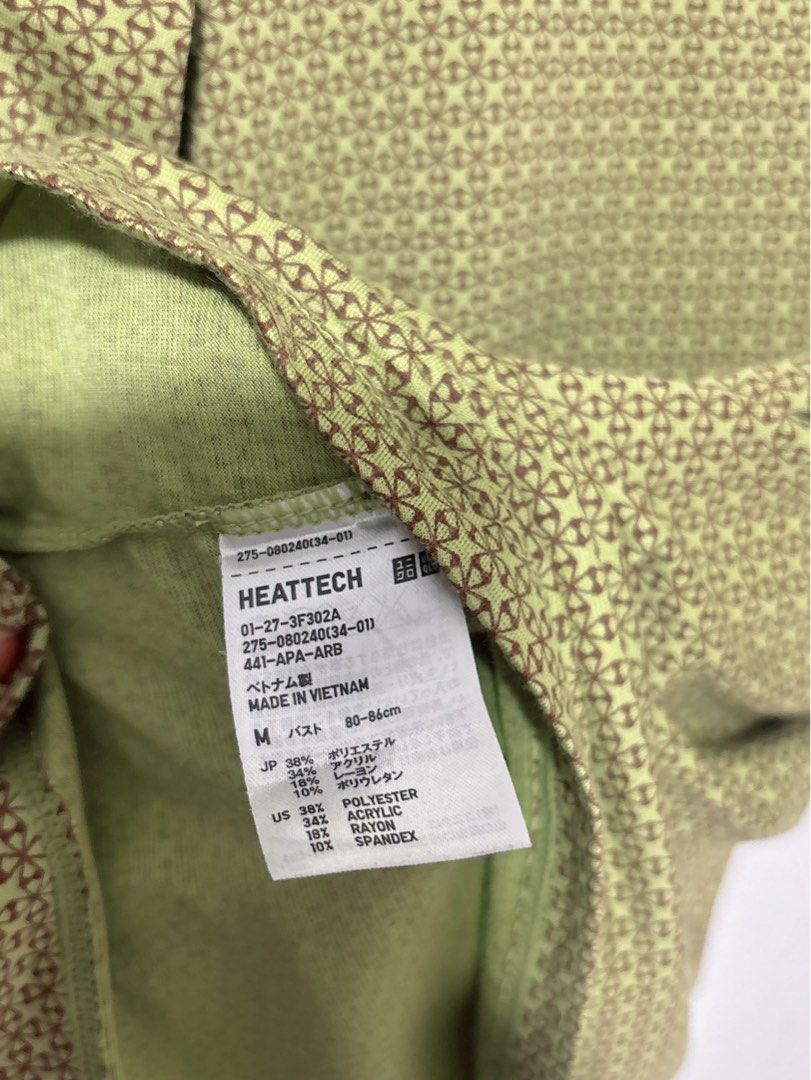 UNIQLO Heattech Green M 0058 (Category: Longsleeves) located in Silang. Submitted by altbaddie6 (Listing ID 1461499623, Image 3). Description: .