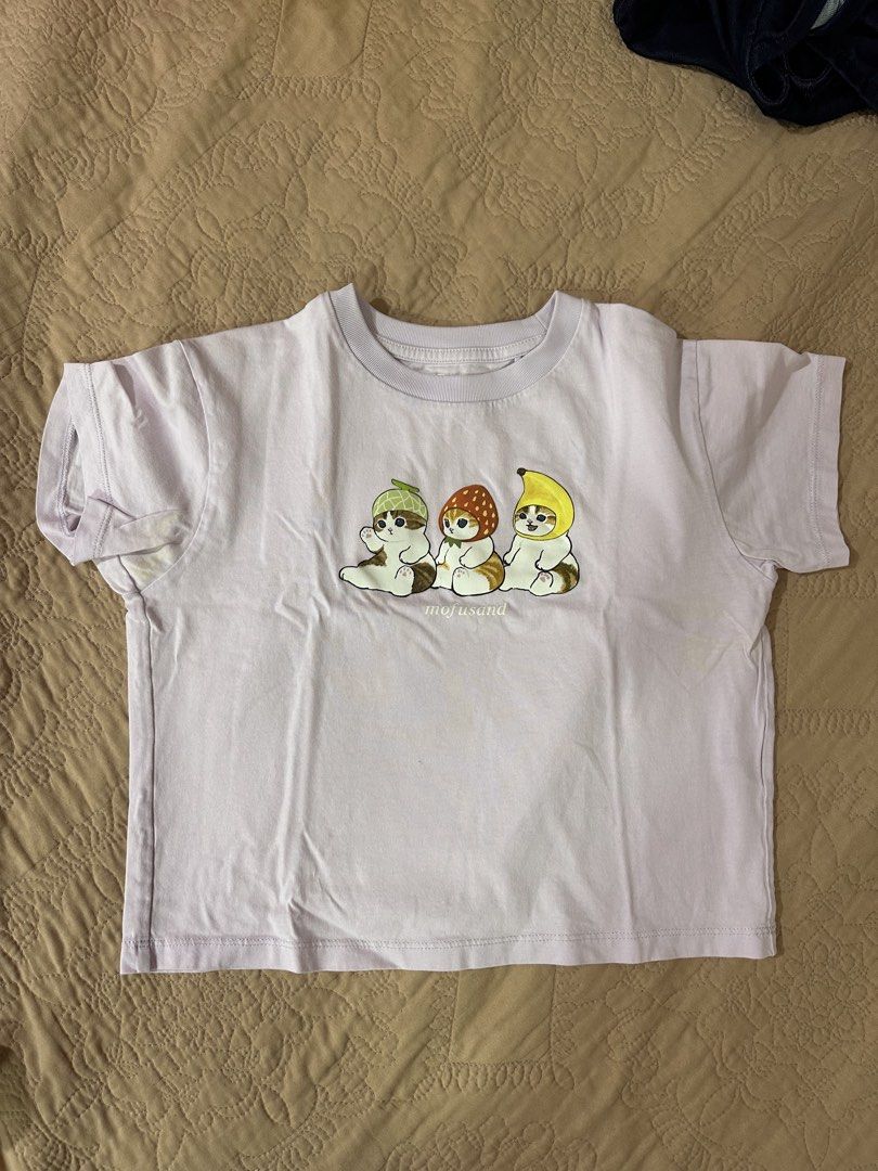 Uniqlo Mofusand Shirt (Category: Shirts) located in Quezon City. Submitted by snowrukia (Listing ID 1461523910, Image 1). Description: Uniqlo Kids 12 Light Stains.