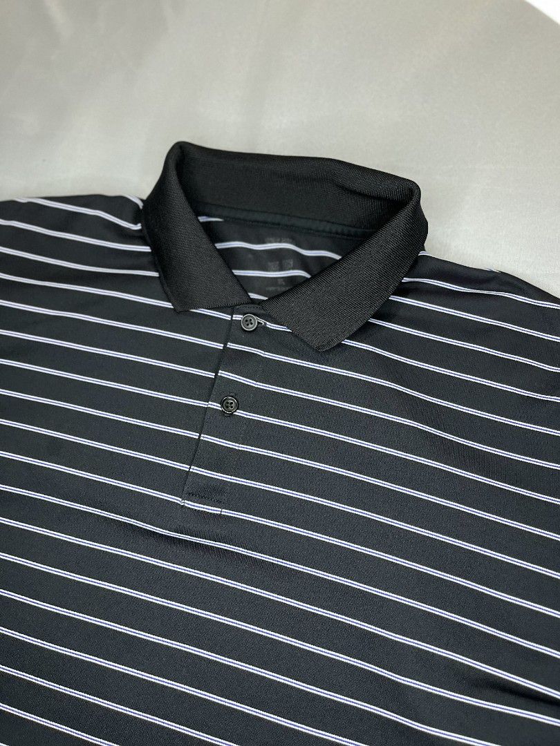 Uniqlo polo (Category: Tshirts & Polo Shirts ) located in Cabuyao City. Submitted by grand_vault (Listing ID 1461482199, Image 3). Description: Uniqlo Stripes Polo Size: XL Width: 22 Length: 27 Condition: 10/10 Color rate: 10/10 Issue: None.