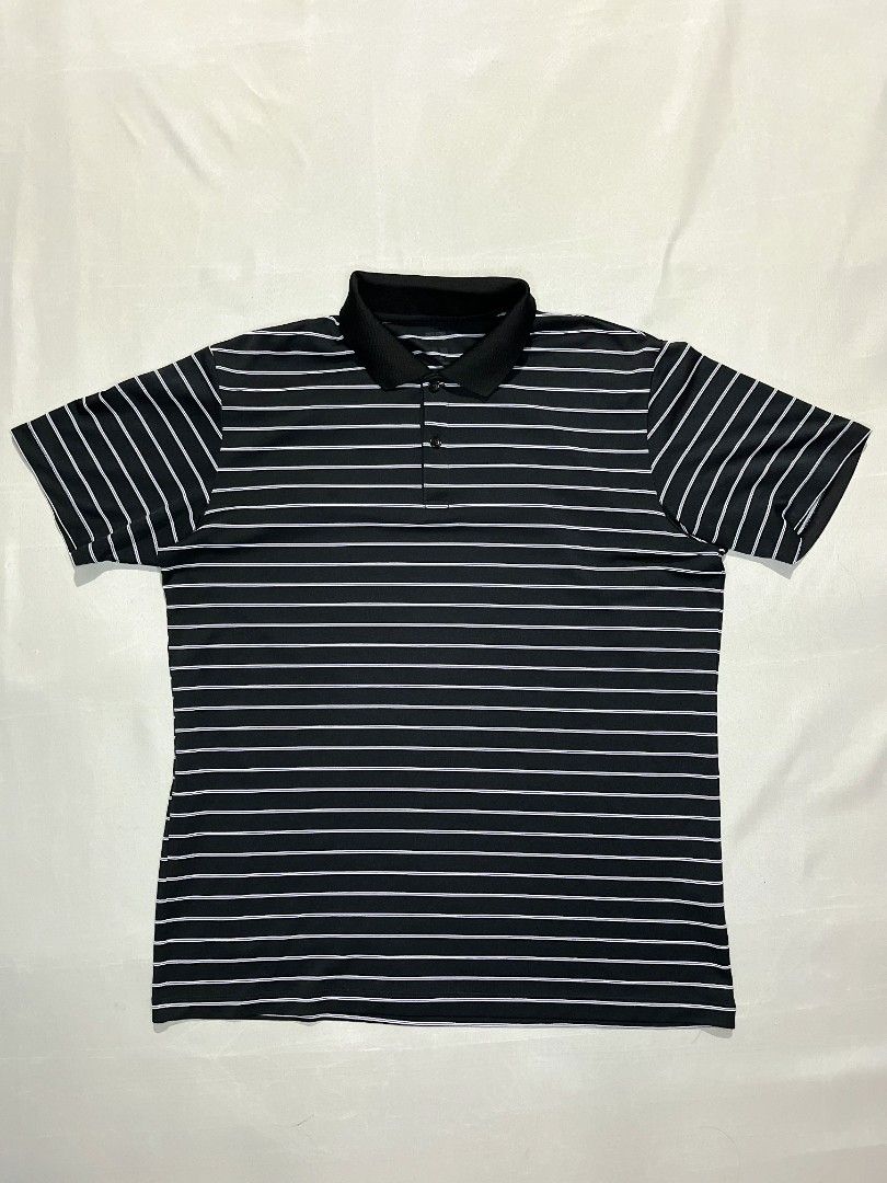 Uniqlo polo (Category: Tshirts & Polo Shirts ) located in Cabuyao City. Submitted by grand_vault (Listing ID 1461482199, Image 1). Description: Uniqlo Stripes Polo Size: XL Width: 22 Length: 27 Condition: 10/10 Color rate: 10/10 Issue: None.