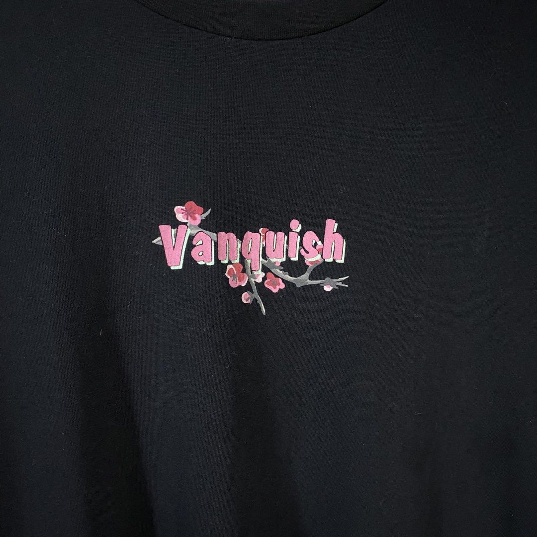 Vanquish Cherry Blossom Shirt (Category: Tshirts & Polo Shirts ) located in Baguio. Submitted by goodfinds2600v2 (Listing ID 1461499341, Image 2). Description: Size on tag: L Dimensions: L-28 W/Bust-21.5 Description: unisex Condition: Very good Issue/s: missing necktag .