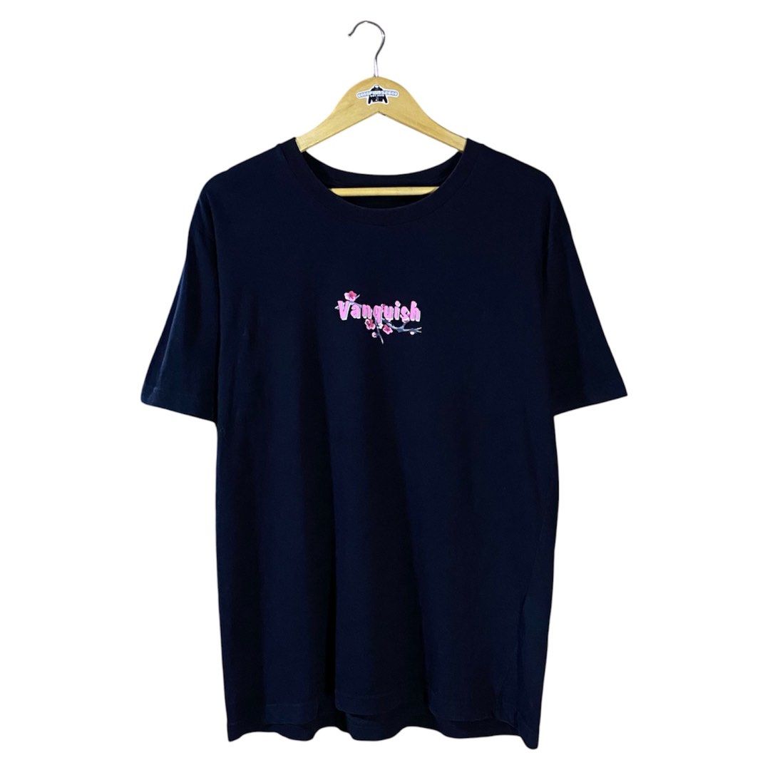 Vanquish Cherry Blossom Shirt (Category: Tshirts & Polo Shirts ) located in Baguio. Submitted by goodfinds2600v2 (Listing ID 1461499341, Image 1). Description: Size on tag: L Dimensions: L-28 W/Bust-21.5 Description: unisex Condition: Very good Issue/s: missing necktag .