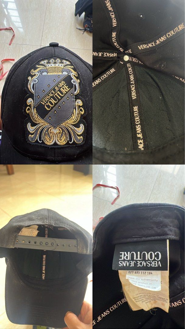 Versace cap (Category: Caps & Hats) located in Iloilo. Submitted by trinamaweeee (Listing ID 1461461526, Image 2). Description: Vers*ce cap authentic size: adult condition: 9.5 color: 10 issue: none needs cleaning.