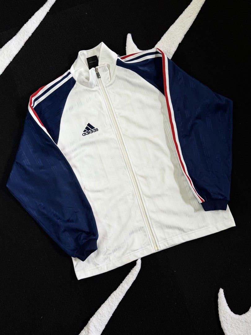 vintage adidas track jacket full zip (Category: Activewear) located in Manila. Submitted by styleandfly191238 (Listing ID 1461334115, Image 2). Description: dimes length-28 width-24.6 color rate-10/10 issue none better in personal excllent conditions color may vary due to light good fittings unli vc and vouch for your assurance dm me for more inquiry .
