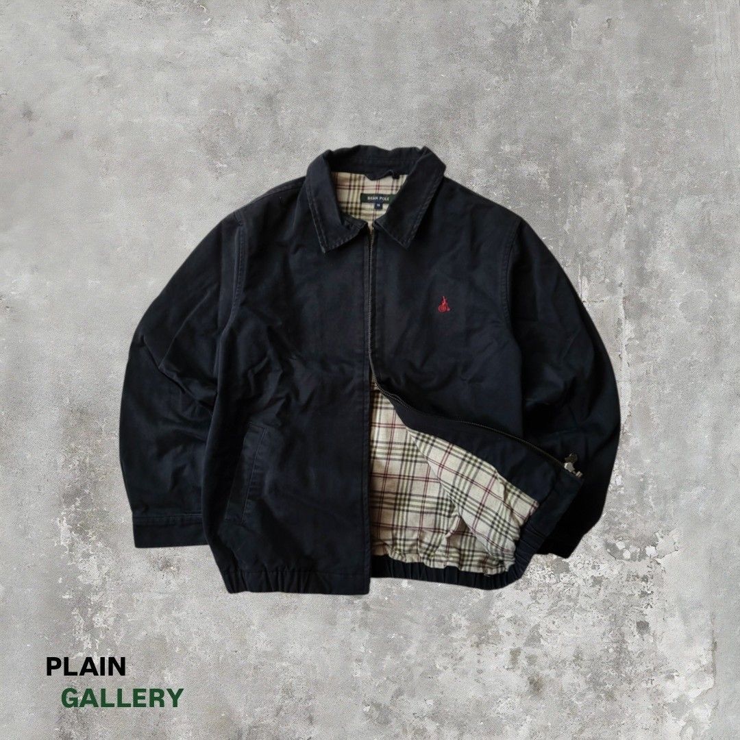 Vintage Beanpole Harrington Jacket (Category: Coats, Jackets and Outerwear) located in Cebu City. Submitted by plain.gallery (Listing ID 1461459976, Image 2). Description: Vintage Beanpole Black Harrington Jacket Size: Small 👇Dimention (in inches)👇 Width: 19 Length: 23 Color rate: 9.8 Condition: 9.8 Issues: minor stain.