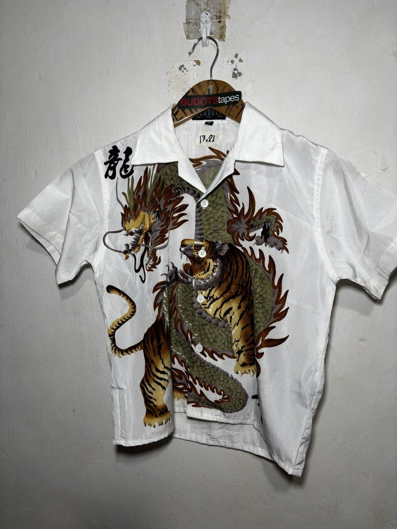 Vintage Dragon AOP Polo (Category: Tshirts & Polo Shirts ) located in Calamba. Submitted by sinauna. (Listing ID 1461518455, Image 2). Description: WTS: Vintage Ferugini Dragon AOP Polo Condition/Issues: needs wash (Note: Item’s not faded. Color may vary due to lighting) Dimension: 17x21 Size on tag: Medium Price: Mine - 449+SF Plus shipping fee! Free shipping if you purchase more than 3 items. Also, can give you a discount in my previous listing