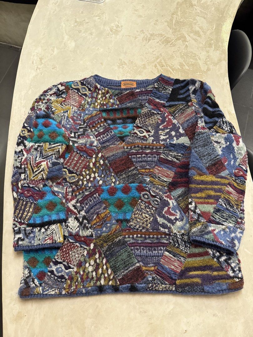 Vintage Rare Missoni Patchwork Knit Crewneck Jacket (Category: Luxury Apparel) located in Manila. Submitted by thevintage90_sretro. (Listing ID 1461359246, Image 2). Description: Vintage Missoni Patchwork Knit Crewneck Jacket Made in Italy Legit dm.