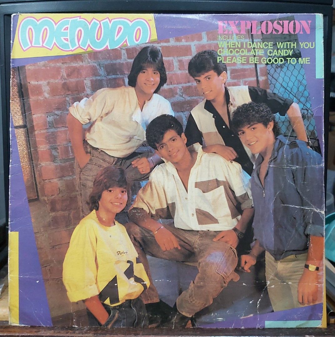 vinyl Menudo - Explosion (open) (w/ issue) (Category: Vinyls) located in Antipolo. Submitted by rlt1870 (Listing ID 1461342887, Image 1). Description: record has scratches on it... the issue is it has a slight skip on side A track 2 title You and Me All The Way. it skips but moves on. the rest of the songs are ok. album cover has a scotch tape on the front right side bcus of a tear. overall condition...good. except for the slight skip. local made