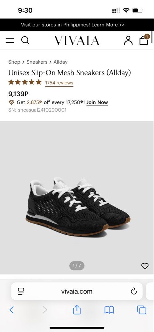 Vivaia Allday Sneakers (Category: Sneakers) located in Manila. Submitted by dia_declutters (Listing ID 1461331578, Image 2). Description: VIVAIA All Day Sneakers — Brand New / Never Worn ✨ 100% authentic VIVAIA All Day Sneakers ✨ Brand new, never worn ✨ Selling because I got the wrong size ✨ Sleek, minimalist design — perfect for everyday wear, travel, and smart-casual outfits ✨ Comfortable and versatile for all-day use ✨ Easy to pair with pants,