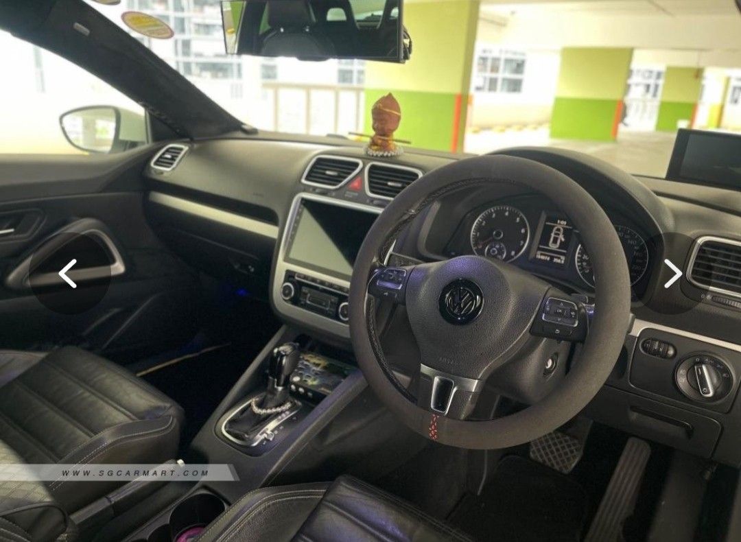 Volkswagen Scirocco 1.4 TSI DSG (A) (Category: Used Cars) located in Singapore. Submitted by kimiong (Listing ID 1403966790, Image 3). Description: Powerful1.4L turbo TSI engine producing 158bhp, 7 speed DSG with paddle shift, ABS, SRS airbags, side mirror indicators, multi function steering View specs of the Volkswagen Scirocco (2009-2017) Accessories Sports Rims, Large Screen Entertainment System, Premium Black Leather seat, Dual zone climatic 