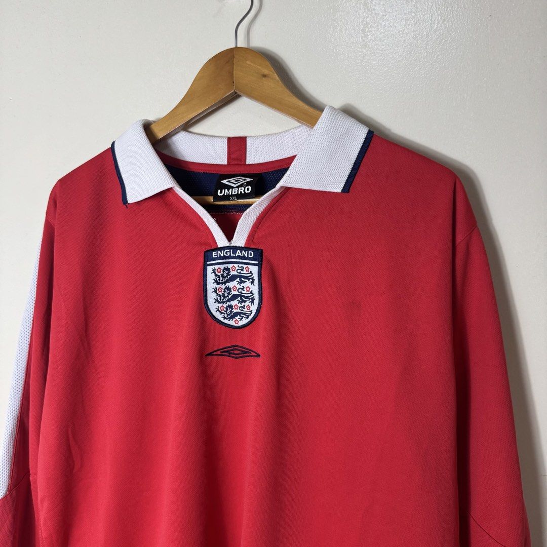 VTG Umbro England Longsleeve (Category: Coats, Jackets and Outerwear) located in Davao. Submitted by cmbs141022 (Listing ID 1461560621, Image 2). Description: VTG Umbro England Longsleeve Size XXL fits L Dimension: L 28" , W 22" Condition: 9/10 very good ₱600.