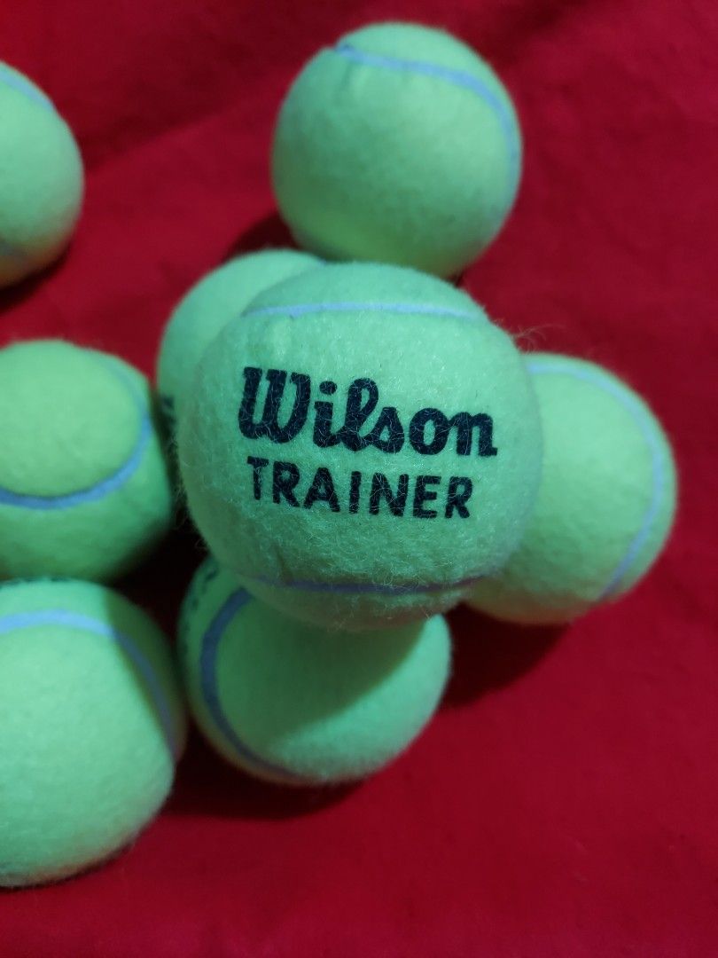 Wilson Trainer Tennis Balls (7 pcs) (Category: Racket and Ball Sports) located in Caloocan City. Submitted by chonadura91470 (Listing ID 1461560356, Image 2). Description: - Set of 7 Wilson Trainer tennis balls - Ideal for practice and casual games - Balls have slight scuffs but retain good bounce 75 each - Great value for your next tennis session.