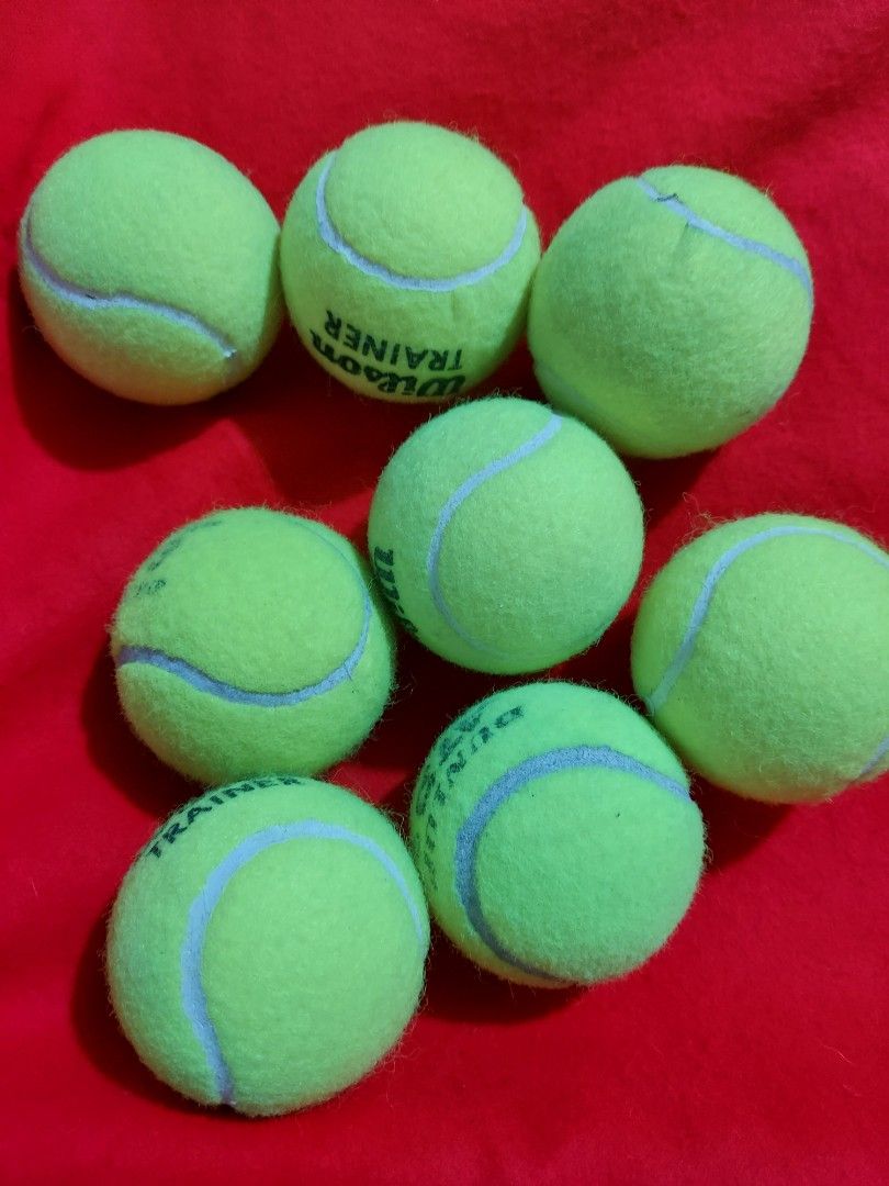 Wilson Trainer Tennis Balls (7 pcs) (Category: Racket and Ball Sports) located in Caloocan City. Submitted by chonadura91470 (Listing ID 1461560356, Image 1). Description: - Set of 7 Wilson Trainer tennis balls - Ideal for practice and casual games - Balls have slight scuffs but retain good bounce 75 each - Great value for your next tennis session.