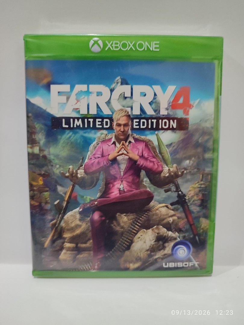XBOX ONE - Far Cry 4 (BRAND NEW) (Category: Xbox) located in Mendez-Nunez. Submitted by sf2_gameshop (Listing ID 1461363004, Image 1). Description: PLEASE READ CONDITION: a brand new item, Y-fold seal and the sticker seal is intact however, the plastic wrap at the bottom is opened (see posted photos). GENRE: First-person shooter PLAYER: 1 REGION: 3 - Asia VOICE: English IN-GAME TEXT: English Feel free to chat for any inquiries and I'm inviting yo
