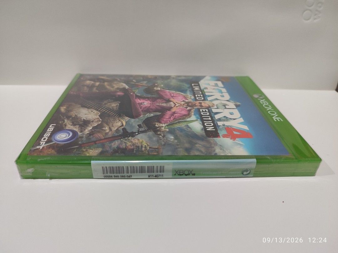 XBOX ONE - Far Cry 4 (BRAND NEW) (Category: Xbox) located in Mendez-Nunez. Submitted by sf2_gameshop (Listing ID 1461363004, Image 3). Description: PLEASE READ CONDITION: a brand new item, Y-fold seal and the sticker seal is intact however, the plastic wrap at the bottom is opened (see posted photos). GENRE: First-person shooter PLAYER: 1 REGION: 3 - Asia VOICE: English IN-GAME TEXT: English Feel free to chat for any inquiries and I'm inviting yo