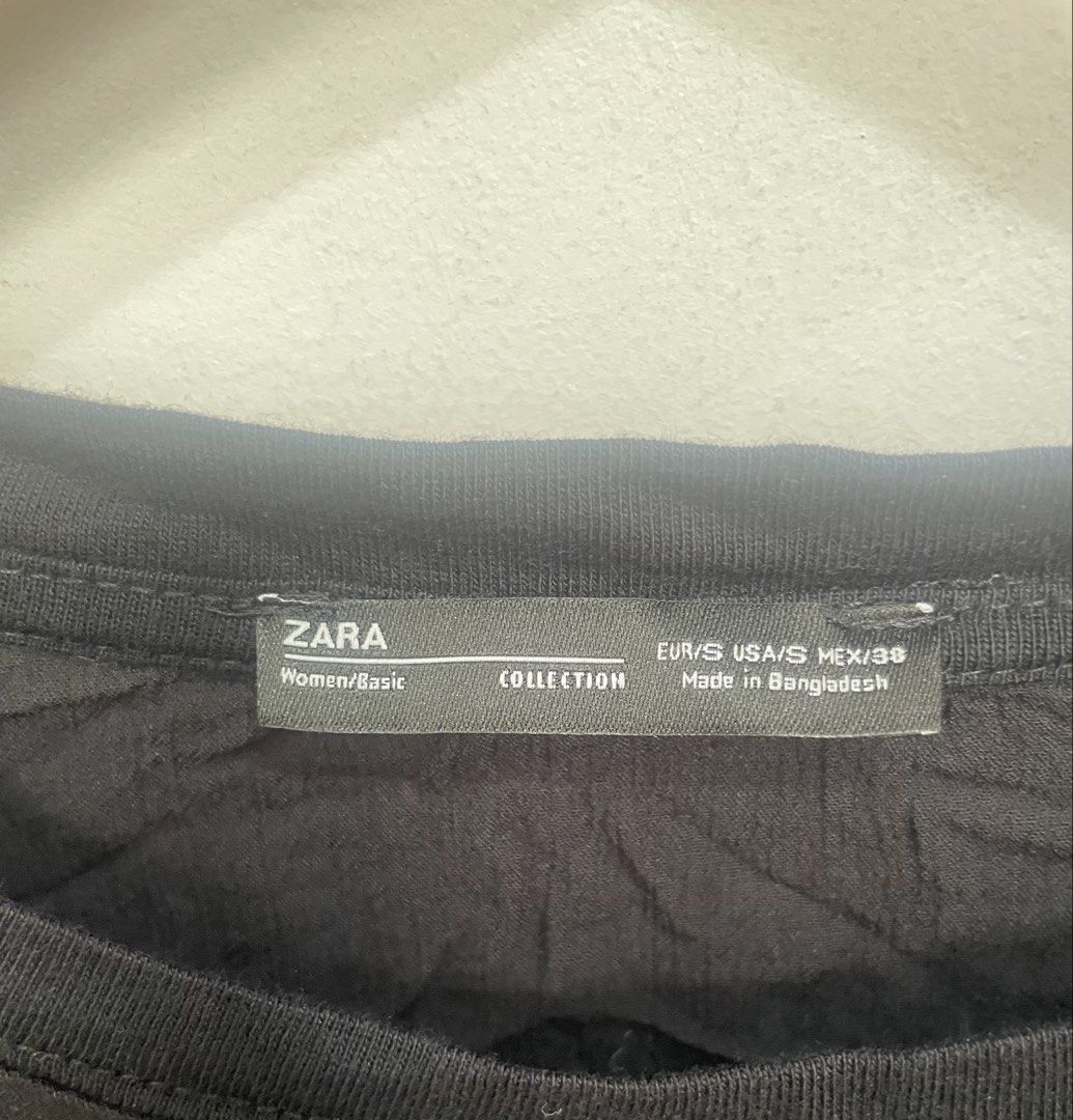 Zara Black Basic T-shirt (Category: Shirts) located in Las Pinas. Submitted by qcleopatrastrove (Listing ID 1461339984, Image 2). Description: *Cotton-Modal Blend *Versatile, great for everyday wear Please manage your expectations. Thank you.🤎.