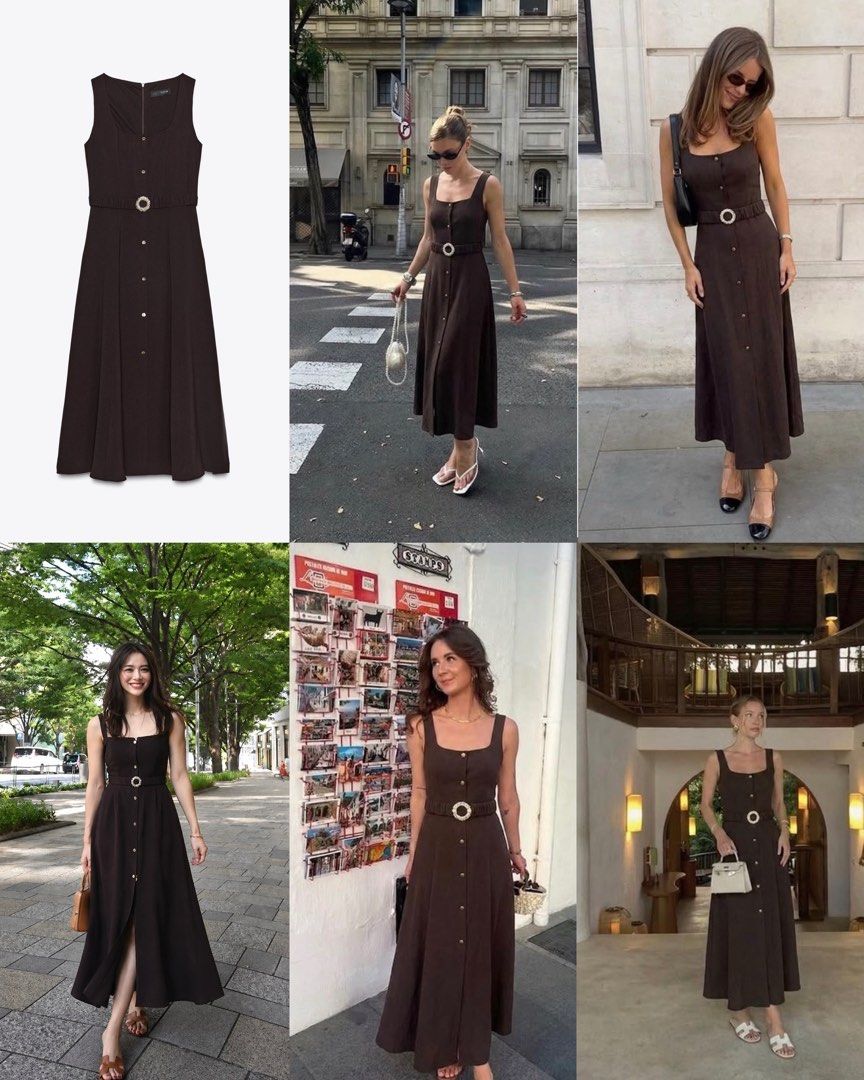 Zara brown belted maxi dress (Category: Dresses) located in Manila. Submitted by clothingconcept (Listing ID 1461327167, Image 2). Description: .