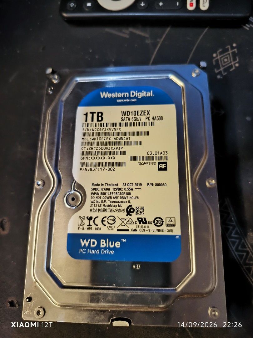 1 TB Western Digital Sata (Category: Hard Disks & Thumbdrives) located in Muntinlupa City. Submitted by capricorn74 (Listing ID 1461735880, Image 1). Description: .