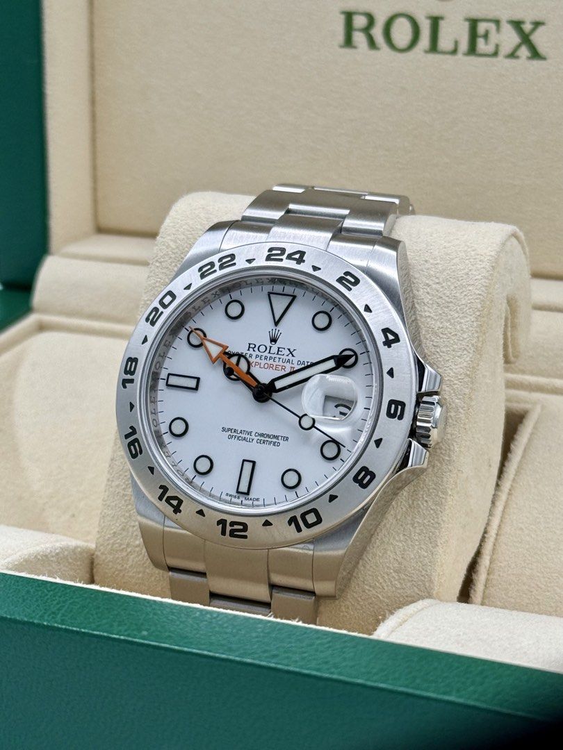2016 Rolex Explorer 2 Polar Ref. 216570 (Category: Luxury Watches) located in Las Pinas. Submitted by j_mcd (Listing ID 1461600708, Image 2). Description: Rolex Explorer 2 “Polar” Ref. 216570 Dated 2016 Mint Condition Complete/Full Set Price: 598,000 Trades Accepted Open for Authentication.