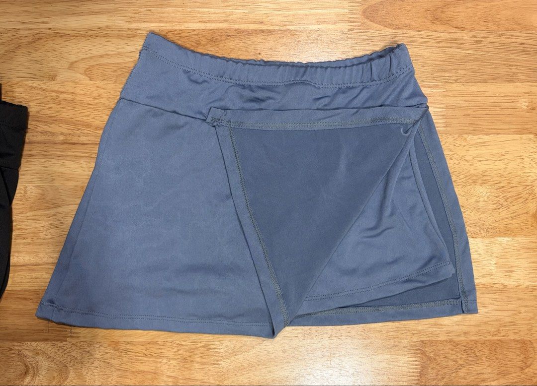 2 for 150 Athletic Skorts - Blue and Black (Category: Skirts) located in Quezon City. Submitted by xiiaze (Listing ID 1461675834, Image 3). Description: - Two athletic skorts available: Light Blue and Black. - Features a comfortable elastic waistband perfect for XS-S - Stylish wrap-around skirt design. - Versatile: Ideal for sports activities or everyday casual wear. - Made with breathable material for maximum comfort..