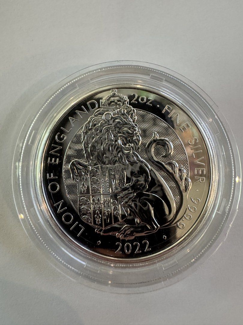 2 oz Silver Bullion (99.99% Fine Silver) (Category: Currency) located in Taguig. Submitted by manila_treasures (Listing ID 1461572536, Image 2). Description: The Royal Tudor Beast Series 2022 - The Lion of England 2oz Silver Bullion Coin Fine Silver (99.99%) Year 2022 Royal Mint , United Kingdom.