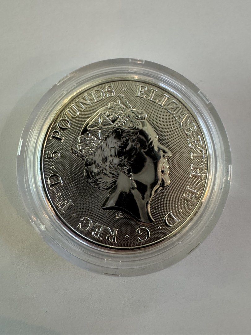 2 oz Silver Bullion (99.99% Fine Silver) (Category: Currency) located in Taguig. Submitted by manila_treasures (Listing ID 1461572536, Image 1). Description: The Royal Tudor Beast Series 2022 - The Lion of England 2oz Silver Bullion Coin Fine Silver (99.99%) Year 2022 Royal Mint , United Kingdom.