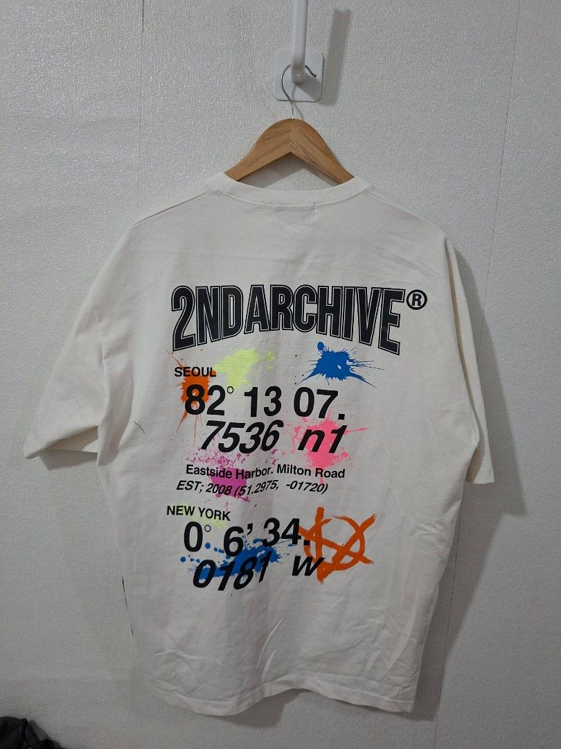 2nd archive new york tee (Category: Tshirts & Polo Shirts ) located in Cavite. Submitted by labbudds20 (Listing ID 1461693512, Image 3). Description: 2nd archive new york tee Korean street wear brand one size oversized heavy cotton armpit to armpit 24 inches length 28 inches excellent condition see pictures for details.