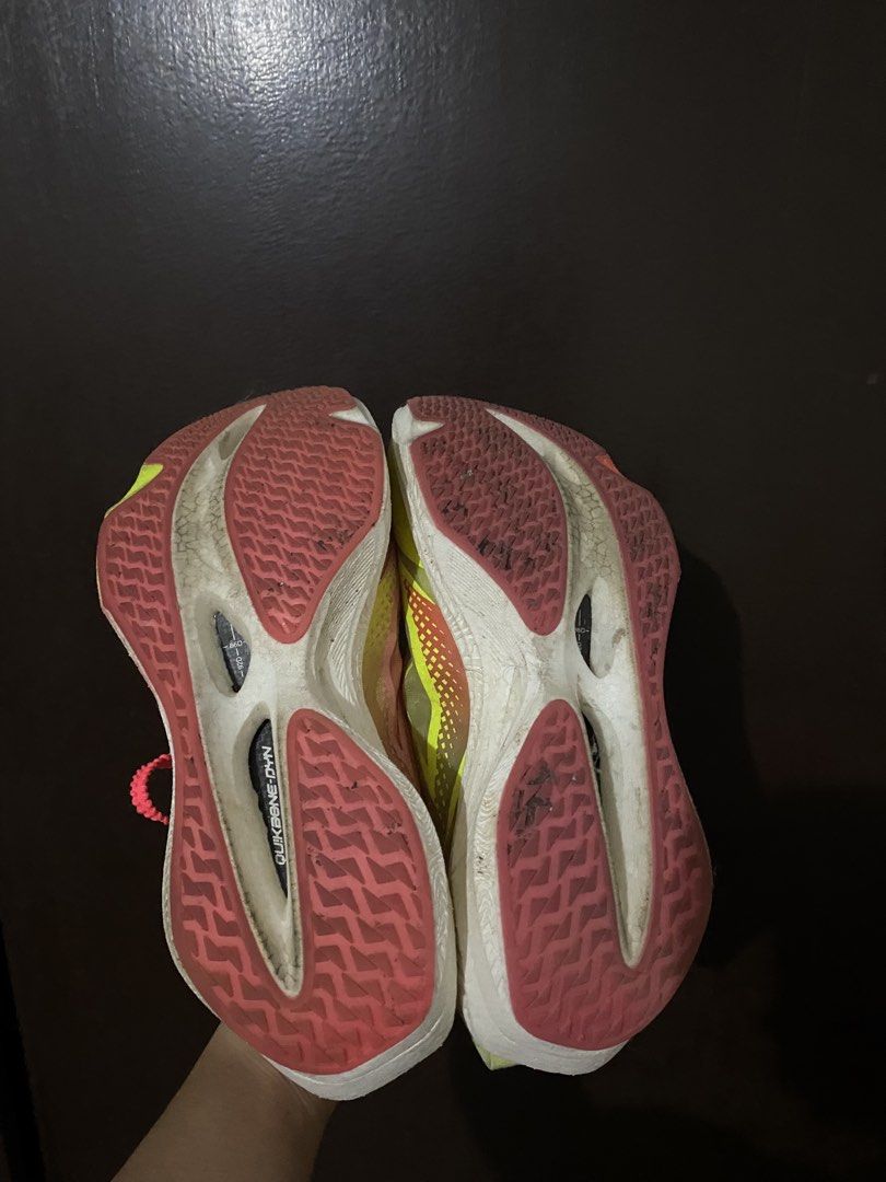 361 Flame 3.5 Running Shoes - EU 38 (Category: Sneakers) located in Manila. Submitted by twicebutnicebym (Listing ID 1461700819, Image 3). Description: - In light green and solar yellow - Only 61 kilometers used - Great for upgrading your running gear .