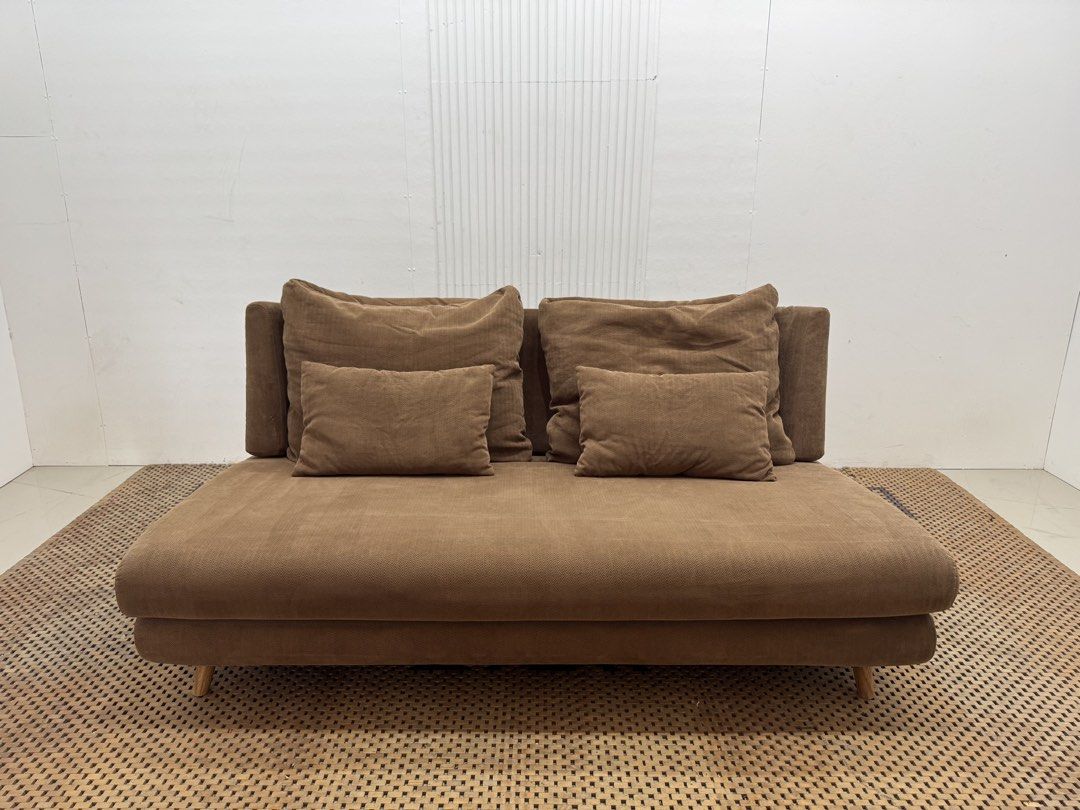 3 seater sofa (Category: Sofas) located in Quezon City. Submitted by matetdevis13 (Listing ID 1461795483, Image 1). Description: Modern Deep-Seated 3-Seater Fabric Sofa Price: 10,500 L65 x W36 x H31/15 In good condition Code MJS45-MJ457.