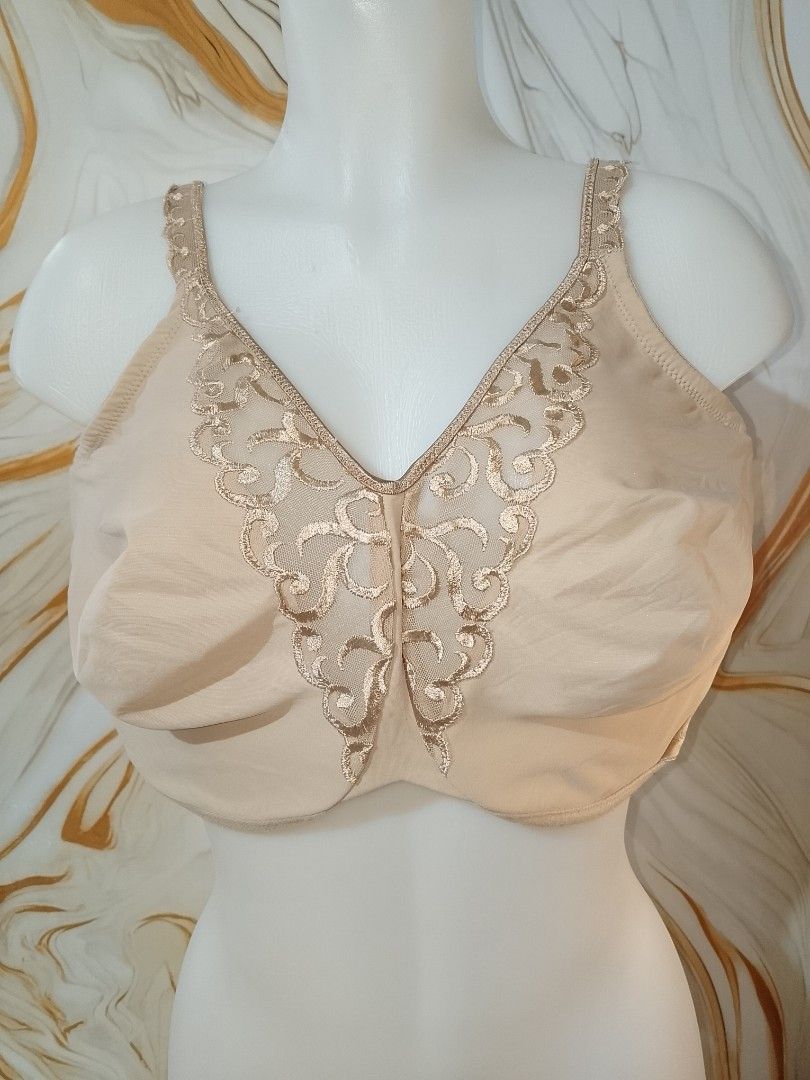 44ddd Beige Lace Trim Full Coverage Bra not padded with underwire (Category: Undergarments & Loungewear) located in Manila. Submitted by truecrystal-1407 (Listing ID 1461582742, Image 1). Description: - Comfortable beige bra - Pretty lace trim detail - Full coverage design for excellent support - Adjustable straps and back closure for a perfect fit - Smooth fabric for all-day comfort - Ideal for everyday wear -plus size bra .