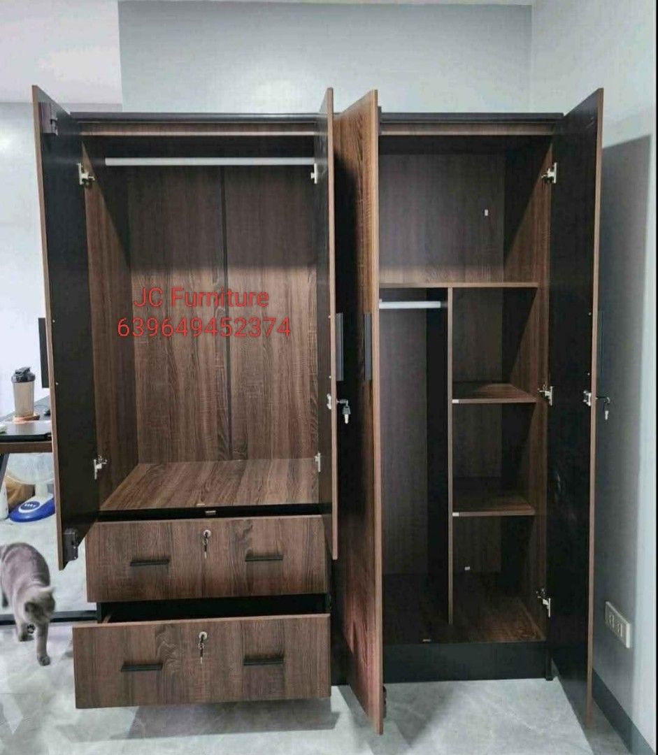 4 DOORS WARDROBE CABINET (Category: Shelves, Cabinets & Racks) located in Manila. Submitted by maricel_10dorado (Listing ID 1461690607, Image 3). Description: Brand new item On hand stock Free assembly Ready to deliver Accept Bulk orders Cash on delivery Pm for past transaction 639649452374.
