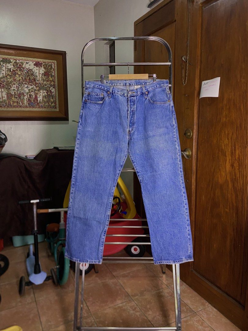 90’s Levi’s 501 Button Fly Denim Pants (Category: Jeans) located in Antipolo. Submitted by 1870thrift.wm (Listing ID 1461579803, Image 2). Description: 90’s Levi’s 501 Button Fly Denim Pants Tag Size - (Levi 501 | 40x30) 40” on tag, actually fits on 38” 42” length 10” hem Issues can be seen on each slide..