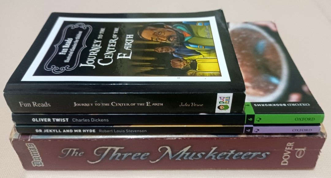 📚 Classic Literature 4-Book Bundle (Category: Storybooks) located in Quezon City. Submitted by wjmae (Listing ID 1461590599, Image 3). Description: 📖 What You’ll Get: 1. Oliver Twist — Charles Dickens ​ - Oxford Bookworms • Level 6 (CEFR B2/C1) ​ - Adapted edition • ~26,500 words ​ - Timeless story of an orphan boy in Victorian London ​ 2. Dr Jekyll and Mr Hyde — Robert Louis Stevenson ​ - Oxford Bookworms • Level 4 (CEFR B1/B2) ​ - Adapted edi