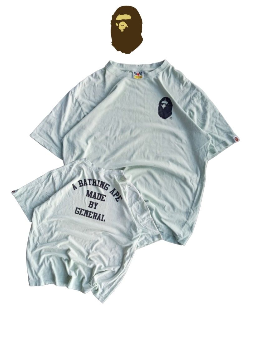 A bathing ape shirt (Category: Tshirts & Polo Shirts ) located in Baguio. Submitted by villa_aparel (Listing ID 1461736895, Image 1). Description: Length - 28 inches Width - 22 inches Isses:Fading Graphics Color:9/10 Authentic.