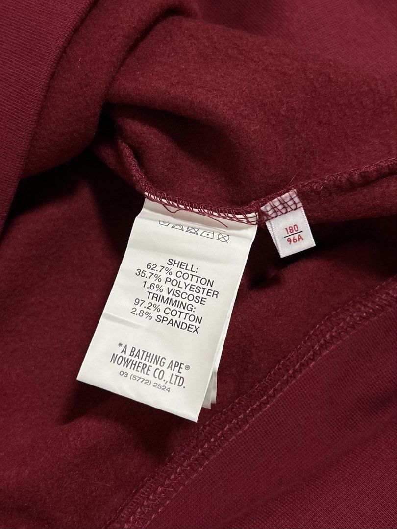 Aape Crewneck ‘Maroon’ (Category: Coats, Jackets and Outerwear) located in Cavite. Submitted by gnthrift (Listing ID 1461576559, Image 3). Description: Aape Crewneck ‘Maroon’ Size: L on tag Dimes: 21.5x27 Color rate: 9.8/10 Complete tags Good as new condition. Panalo ka dito!! Parang bumili sa mall 💯 Mine 1,000 + SF Location: Indang, Cavite MOP: Gcash Courier: J&T Express.