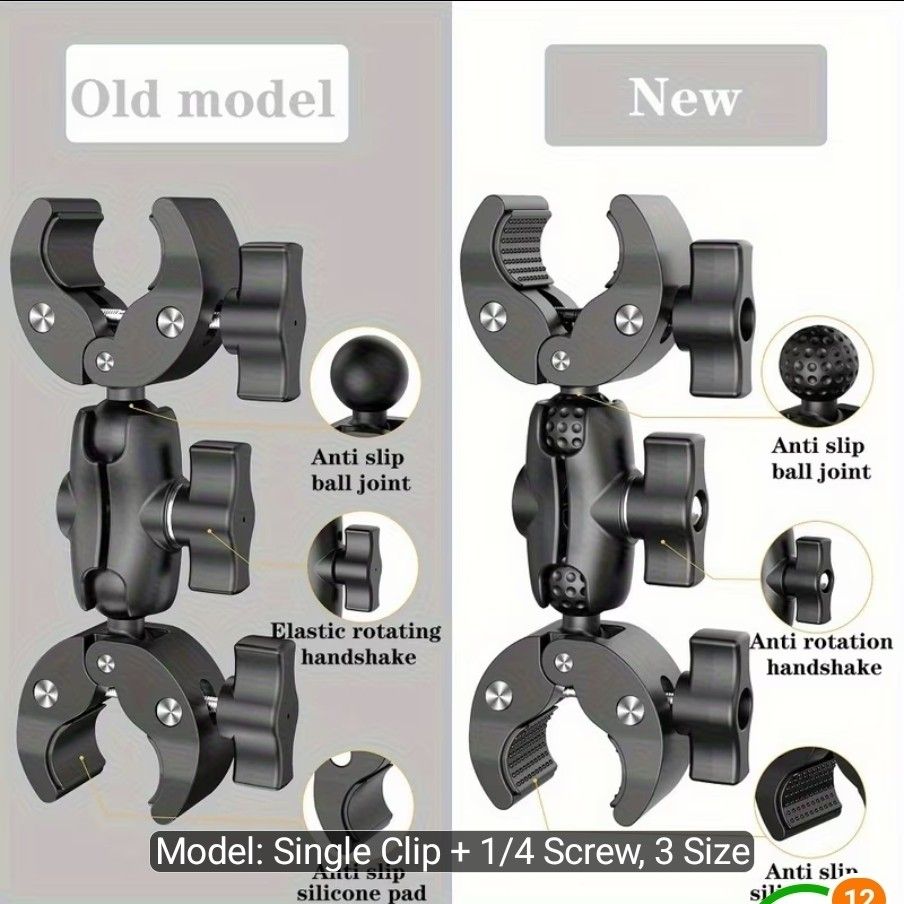 Action Camera Mount (Category: Mounts & Holders) located in Singapore. Submitted by desmondl (Listing ID 1461680794, Image 3). Description: - Versatile action camera mount - Features a strong, adjustable clamp for secure attachment - 360° rotating ball head for flexible positioning - Compatible with a wide range of devices including Insta 360, GoPro Hero, DJI OSMO, and smartphones - Durable design for stable footage - Ideal for content creators a