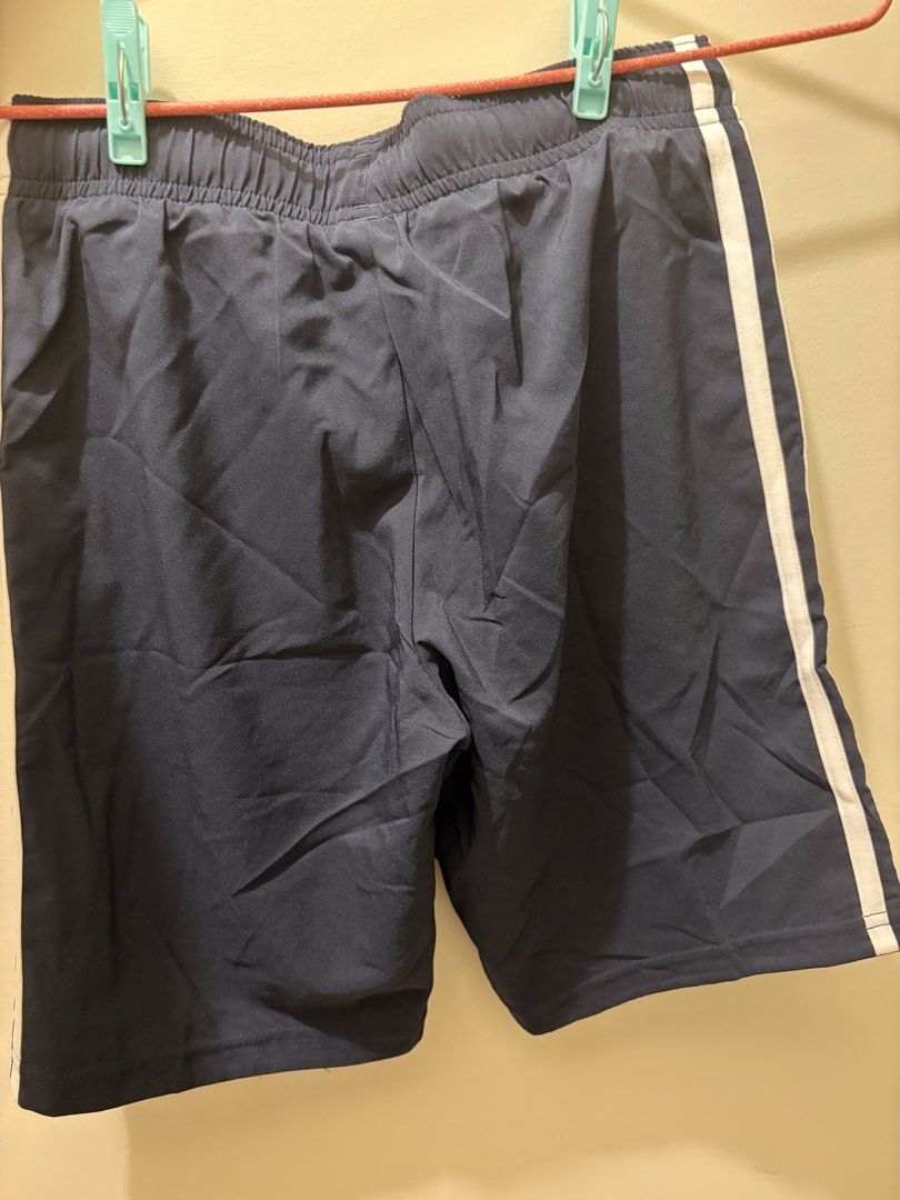 Adidas Navy Blue Shorts (Category: Babies & Kids Fashion) located in Mandaluyong City. Submitted by icheeellee (Listing ID 1461722533, Image 2). Description: Navy blue Adidas shorts Size 140 - Classic white stripes on sides - Comfortable elastic waistband.